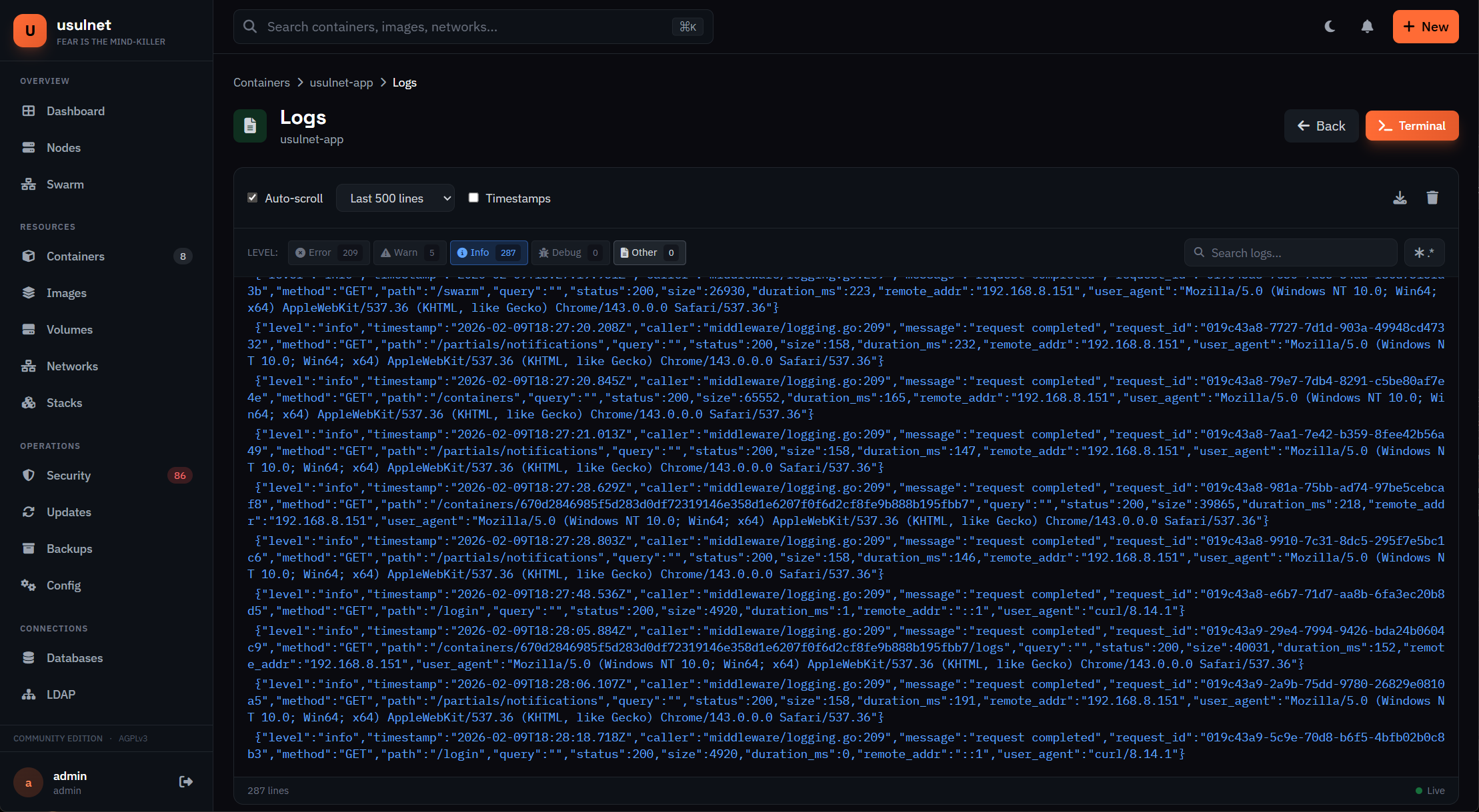 usulnet — DevOps & SysAdmins UI gallery image