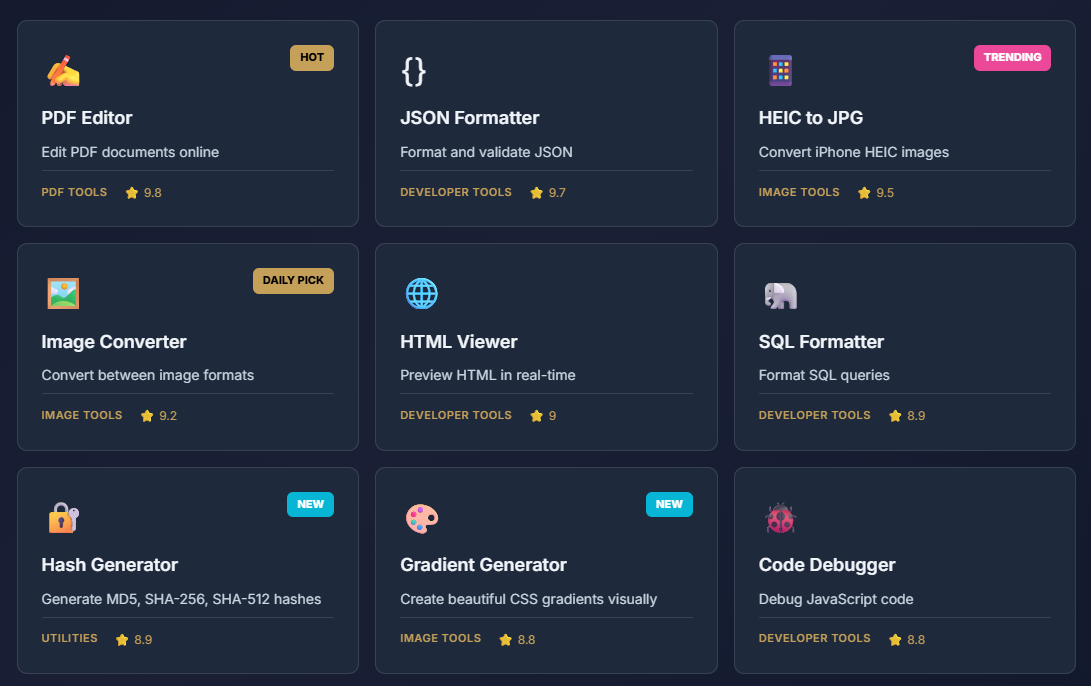 99+Free Online Tools - PDF, JSON, IMG gallery image