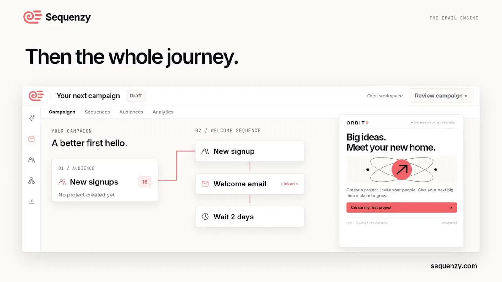 Sequenzy: AI-Native Email Marketing Tool screenshot 1 (video preview)