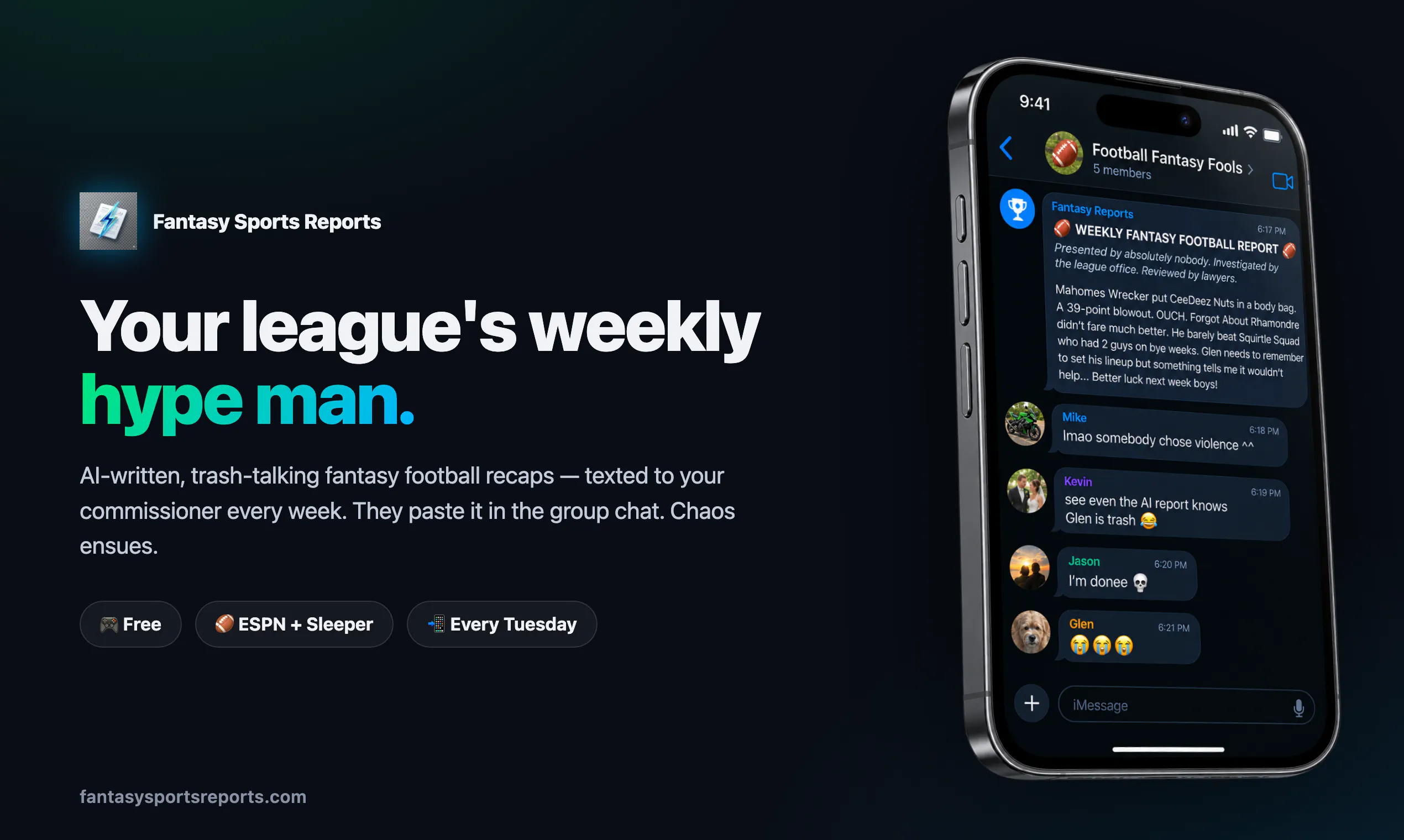 Fantasy Football AI Weekly Recaps gallery image