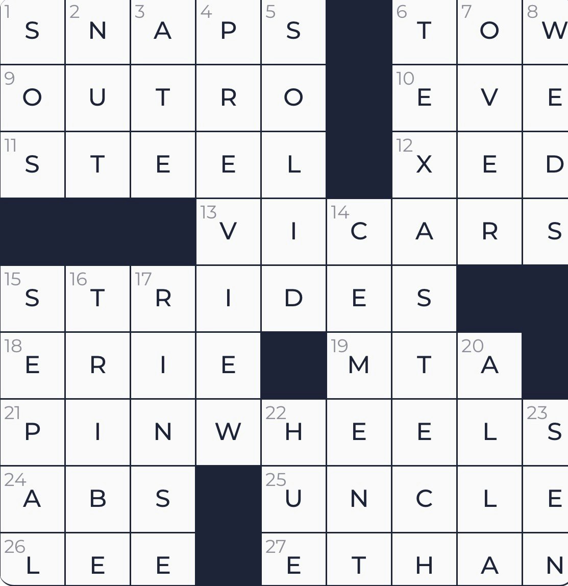 Midi crossword  gallery image