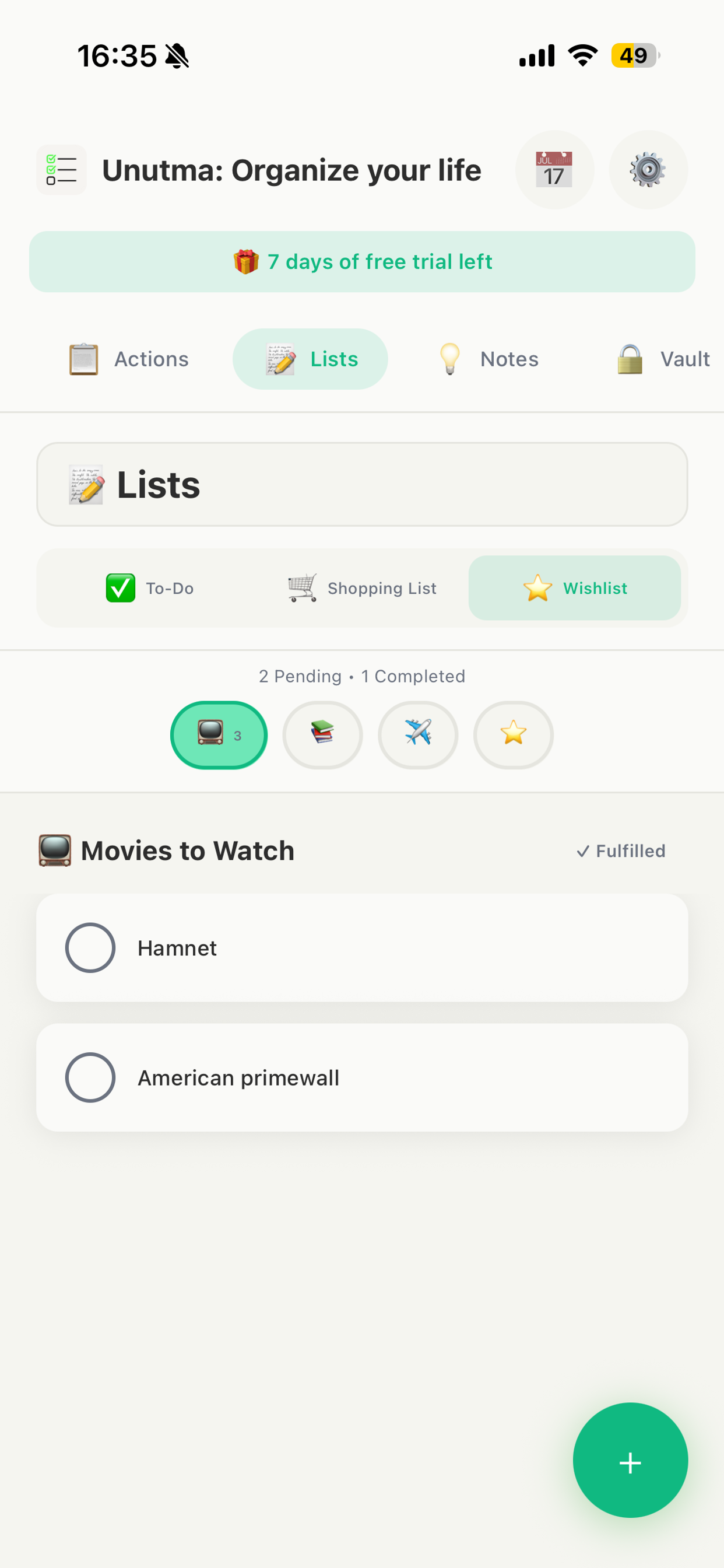 Unutma — Remember Everything - Screenshot 5 showing product features and functionality