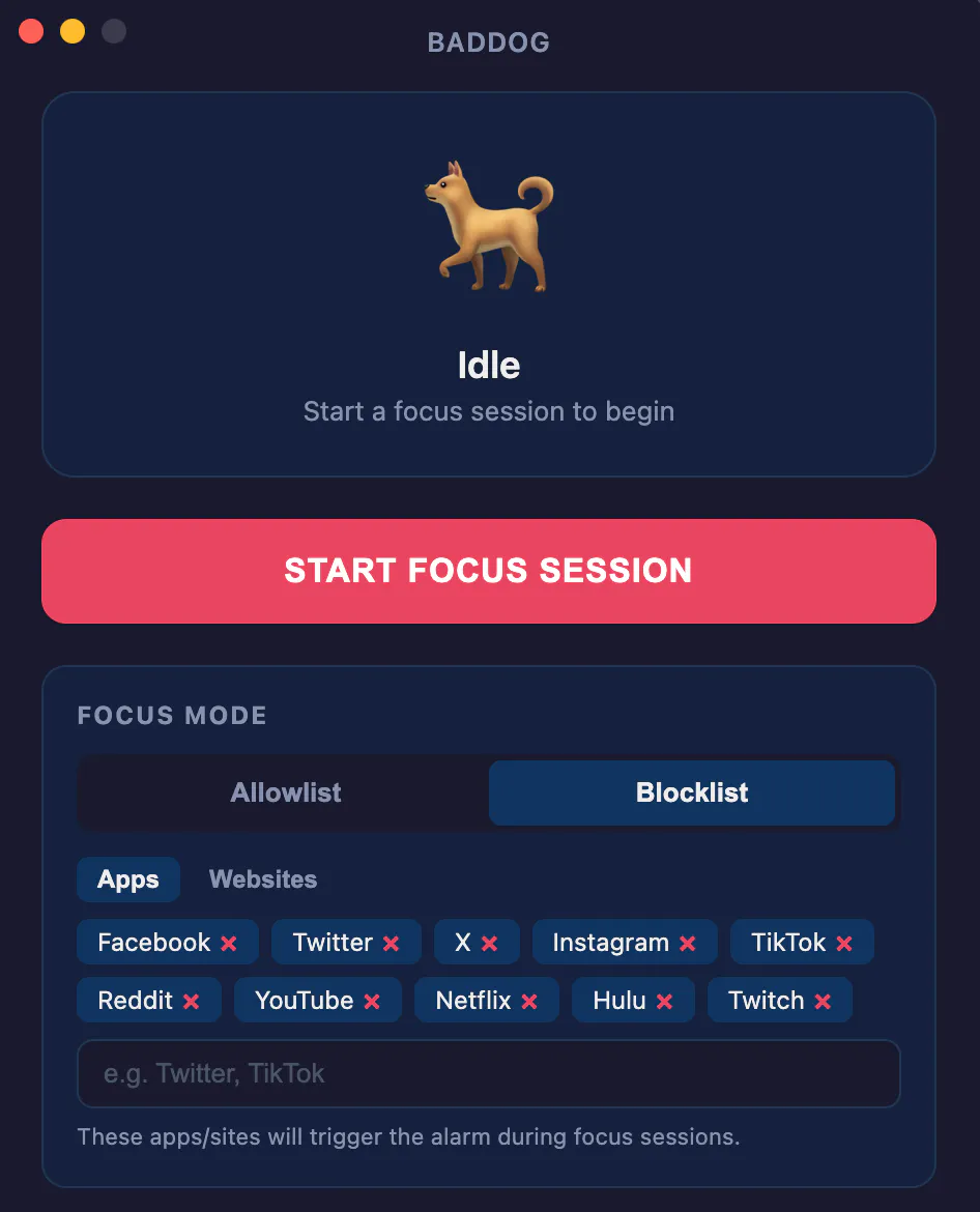 BadDog 제품 배너
