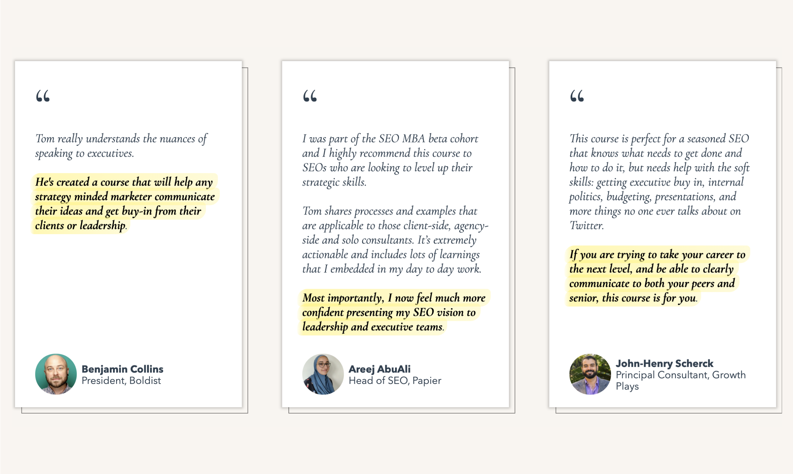 The SEO MBA Course on Executive Presence gallery image