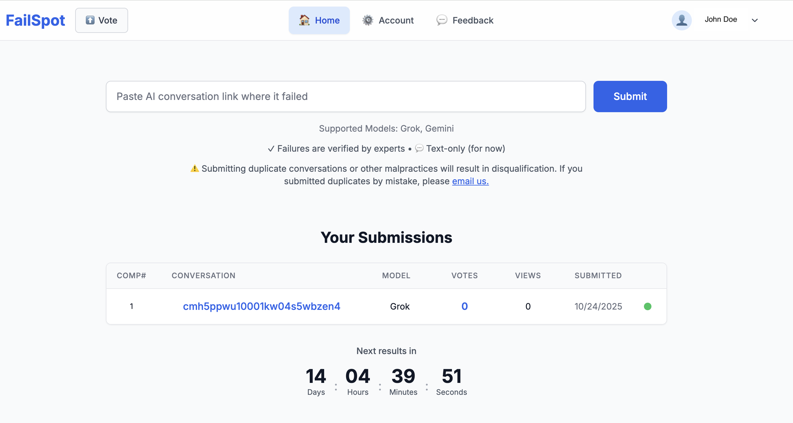 FailSpot-Win $100 weekly for AI Failures