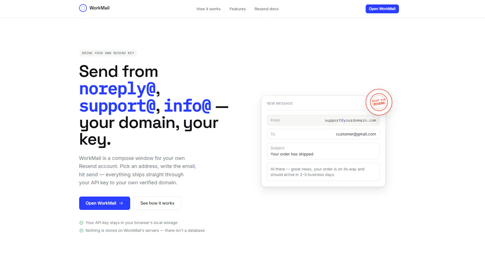 WorkMail screenshot 2