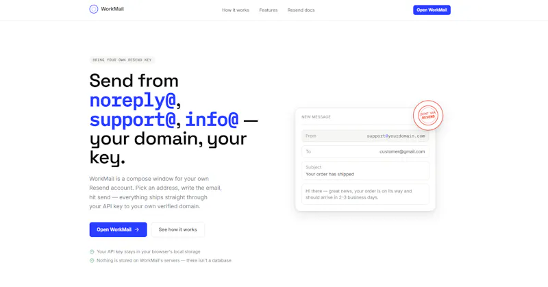 WorkMail screenshot 2