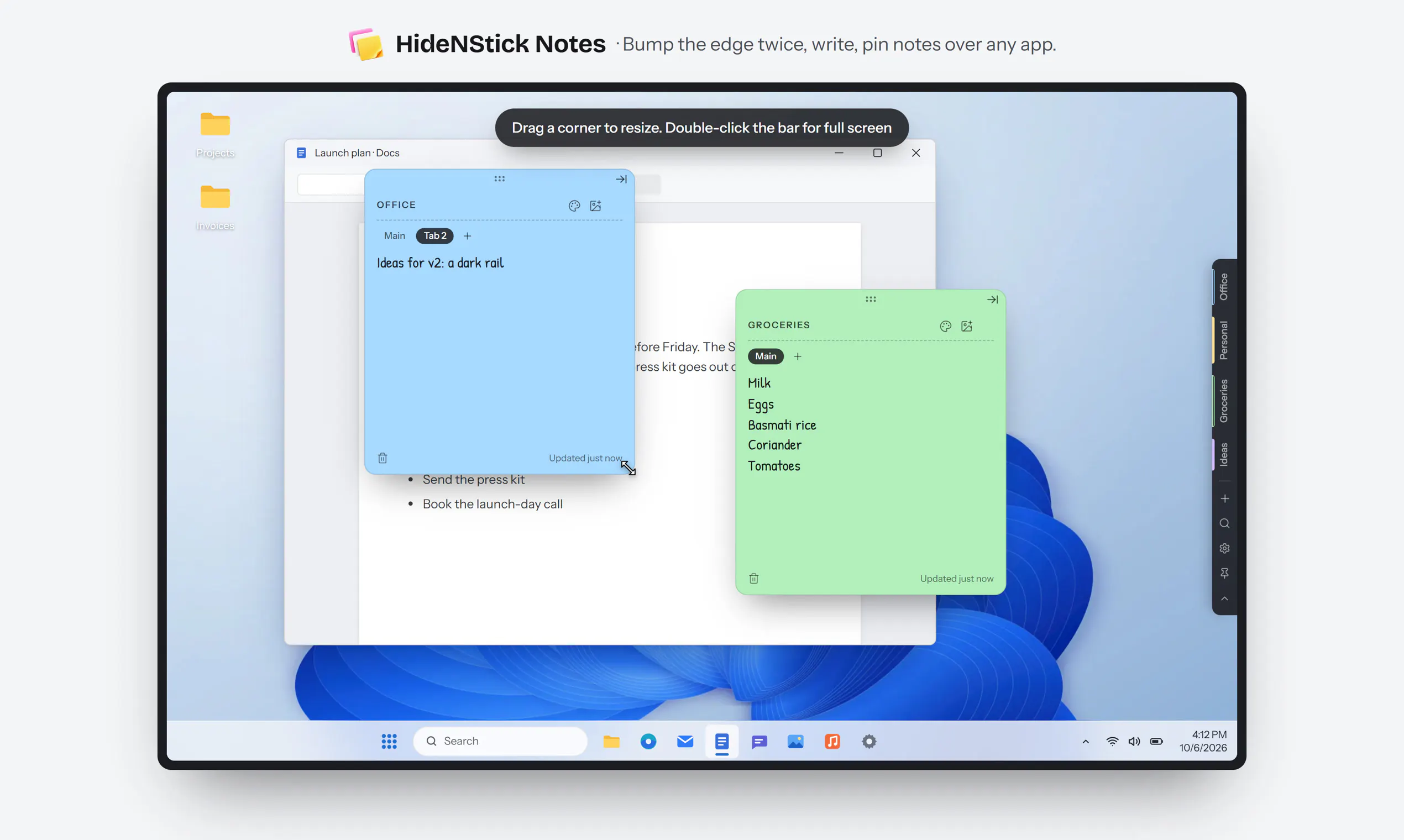 HideNStick Notes gallery image