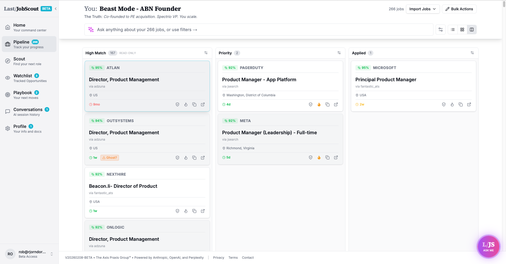 Last/JobScout - Screenshot 4 showing product features and functionality