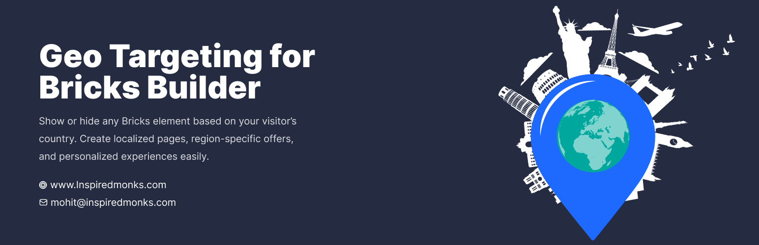 Bricks Geo Targeting by Inspired Monks - Main product screenshot demonstrating key features and user interface