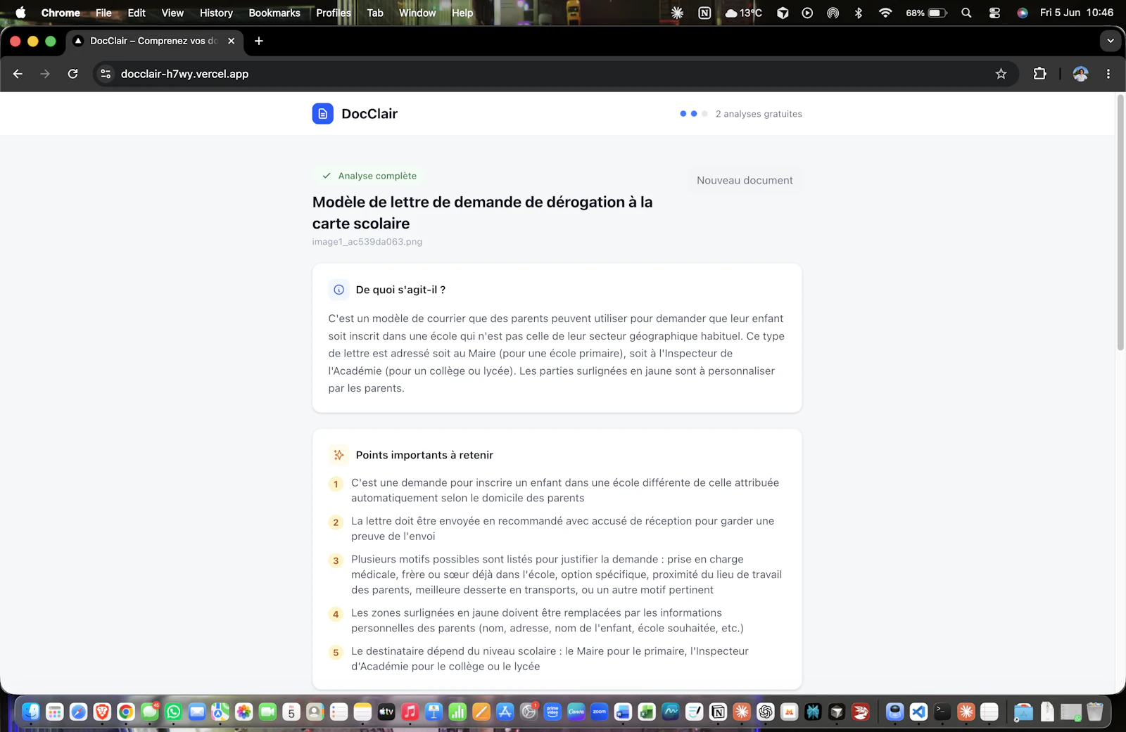 DocClair screenshot 2