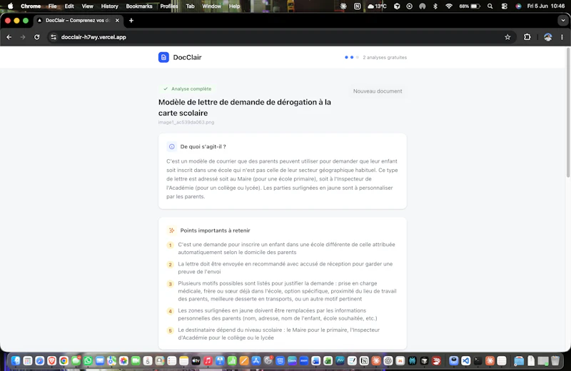 DocClair screenshot 2