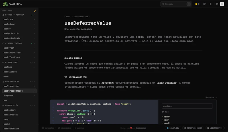 React Dojo screenshot 4