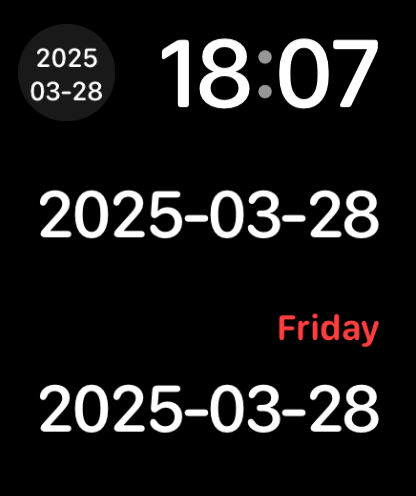 Date601 - ISO 8601 dates on your watch face media 3