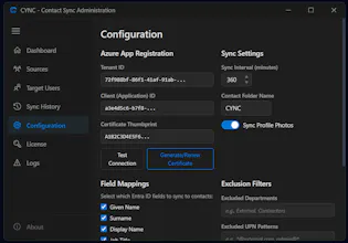 CYNC - Entra ID Contact Sync Service gallery image