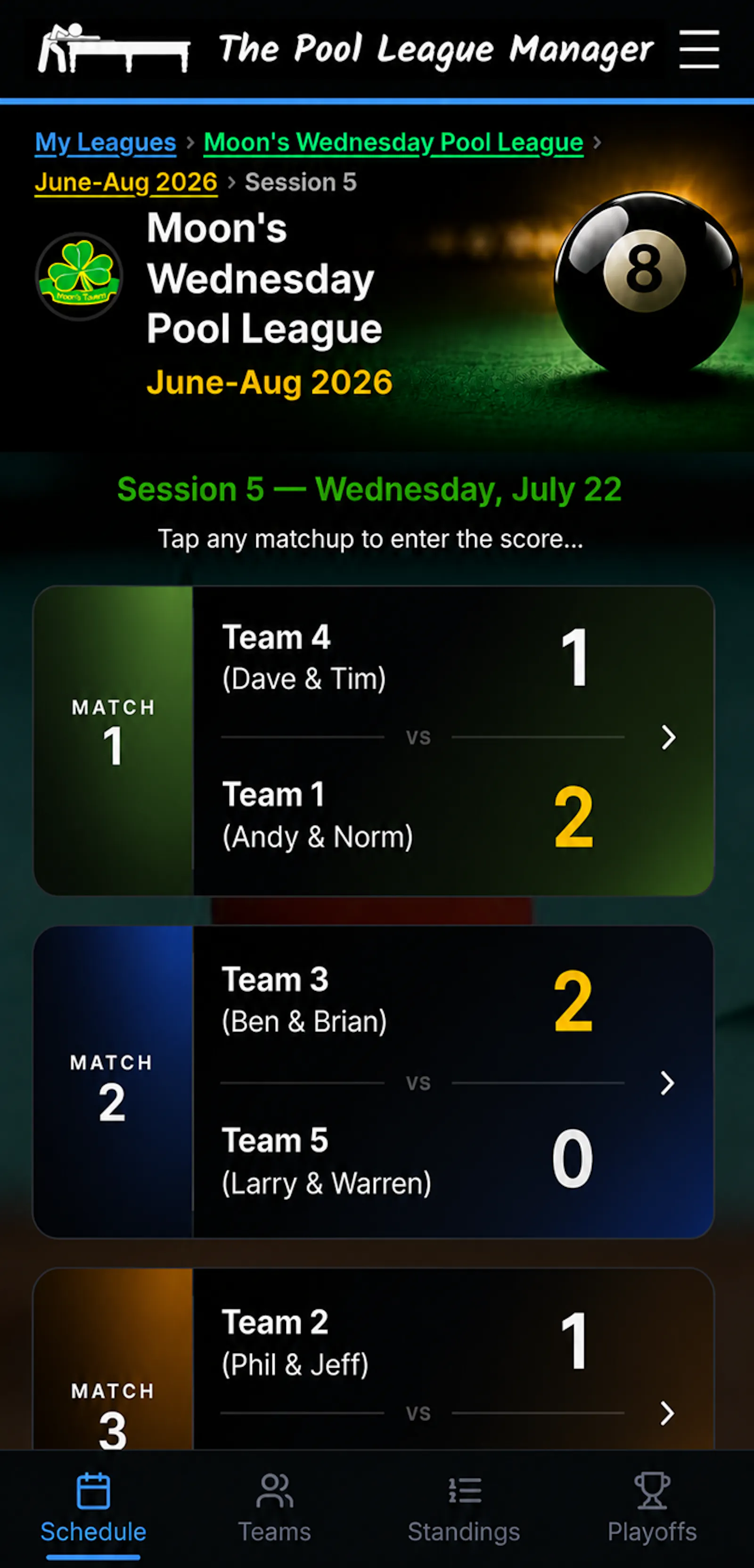 The Pool League Manager screenshot 2