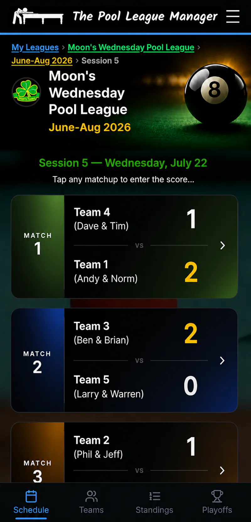 The Pool League Manager screenshot 2