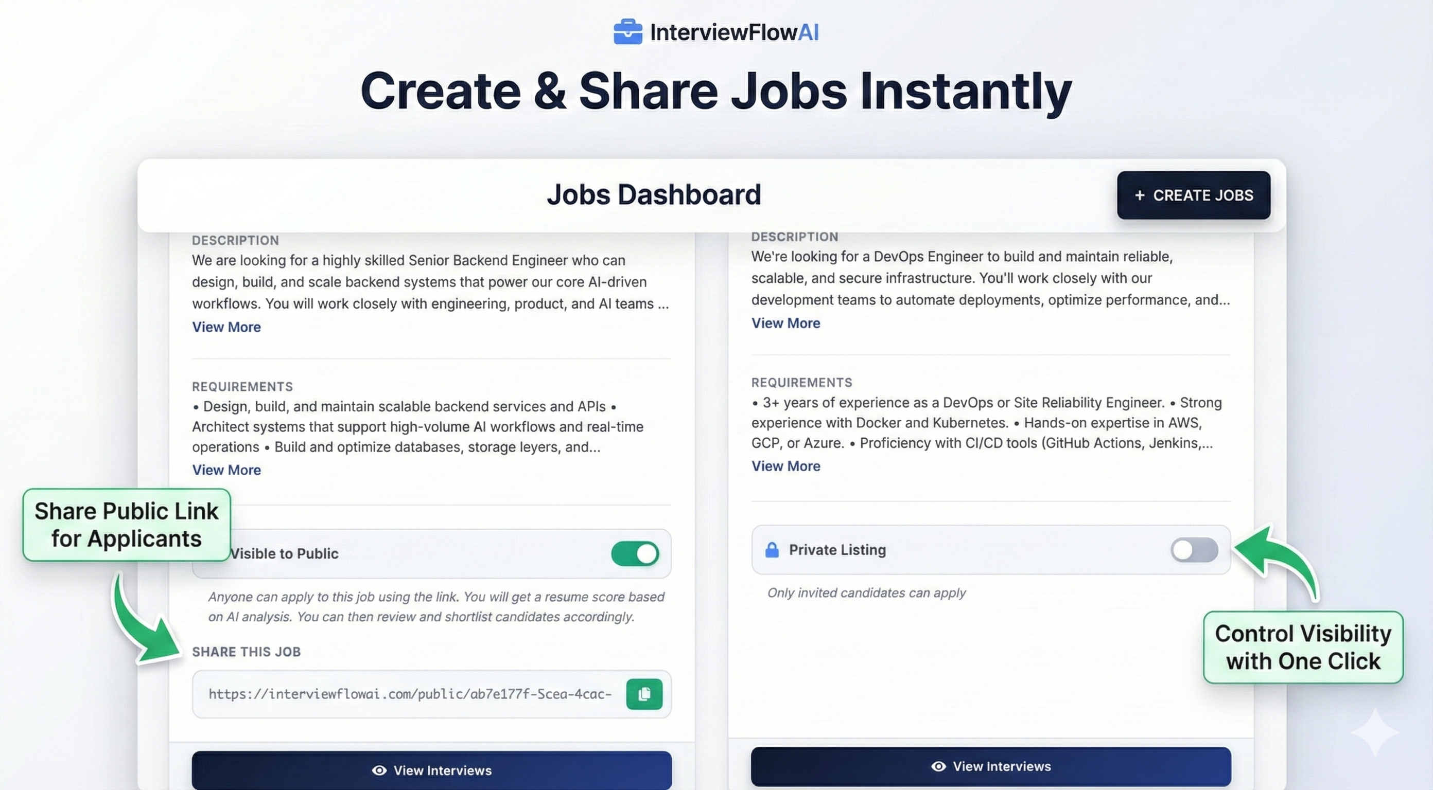 InterviewFlowAI - AI Interviews - Screenshot 2 showing product features and functionality