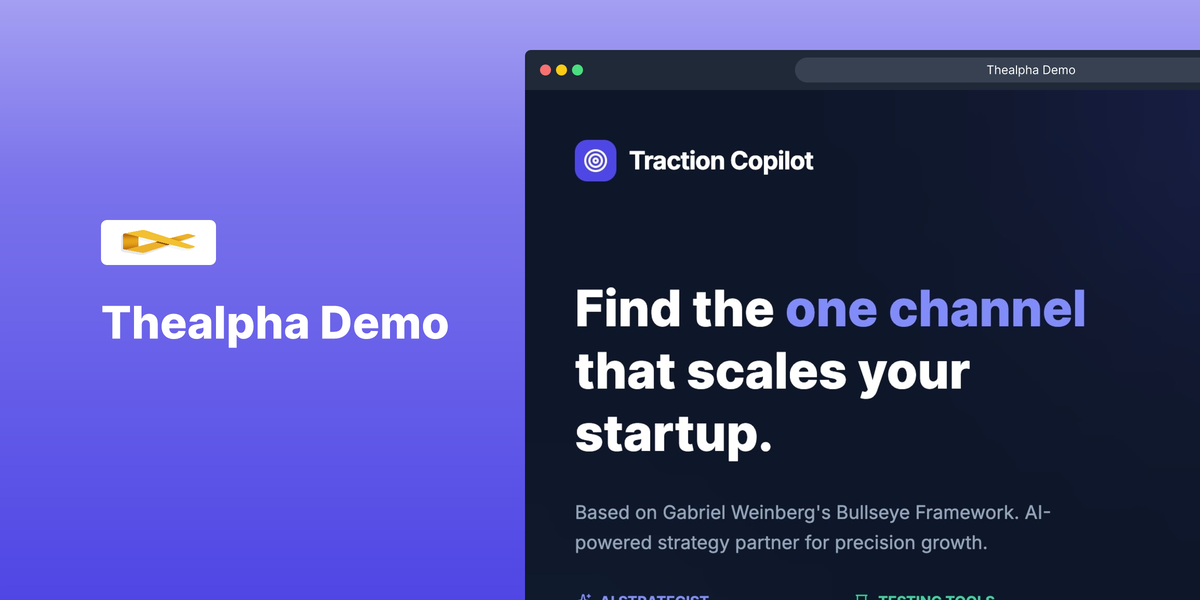 Traction Copilot - Main product screenshot demonstrating key features and user interface