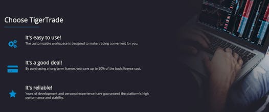 Tiger Trade Soft Trading software.Ordeflow,footprint,volume analytics,charts,trading, SL+TP. Multiexchange gallery image