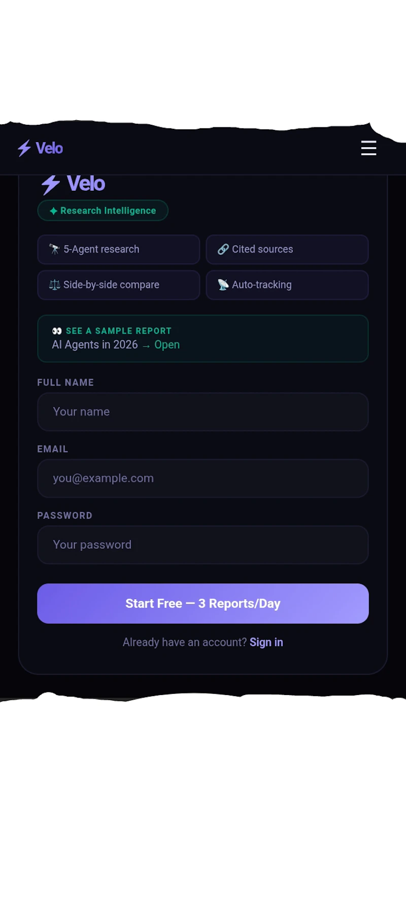 velo screenshot 1