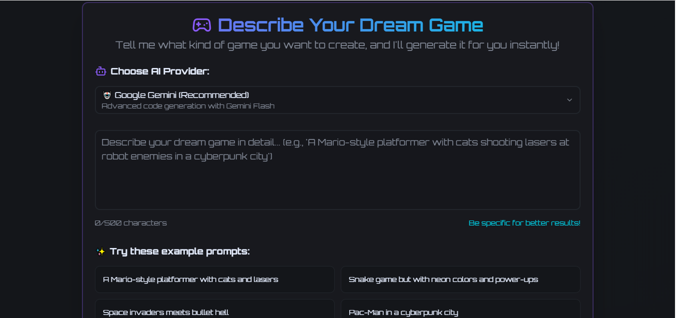 Média Gen Game Studio - Construisez vos propres jeux 2D instantanément avec une création alimentée par AI 2