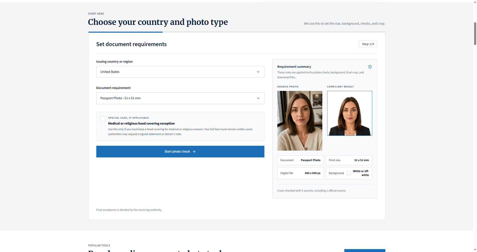 passport size photo gallery image
