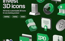 Invest 3D icons media 1