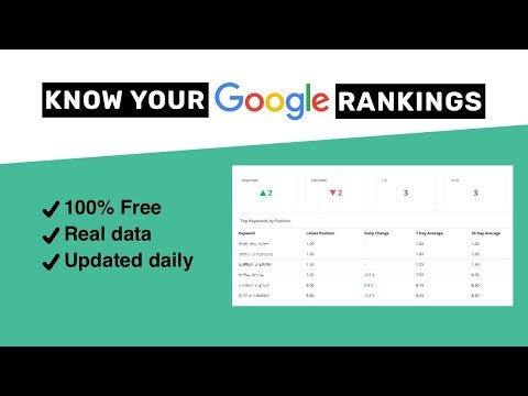 RankTracker — Track up to 500 keyword rankings on Google for free