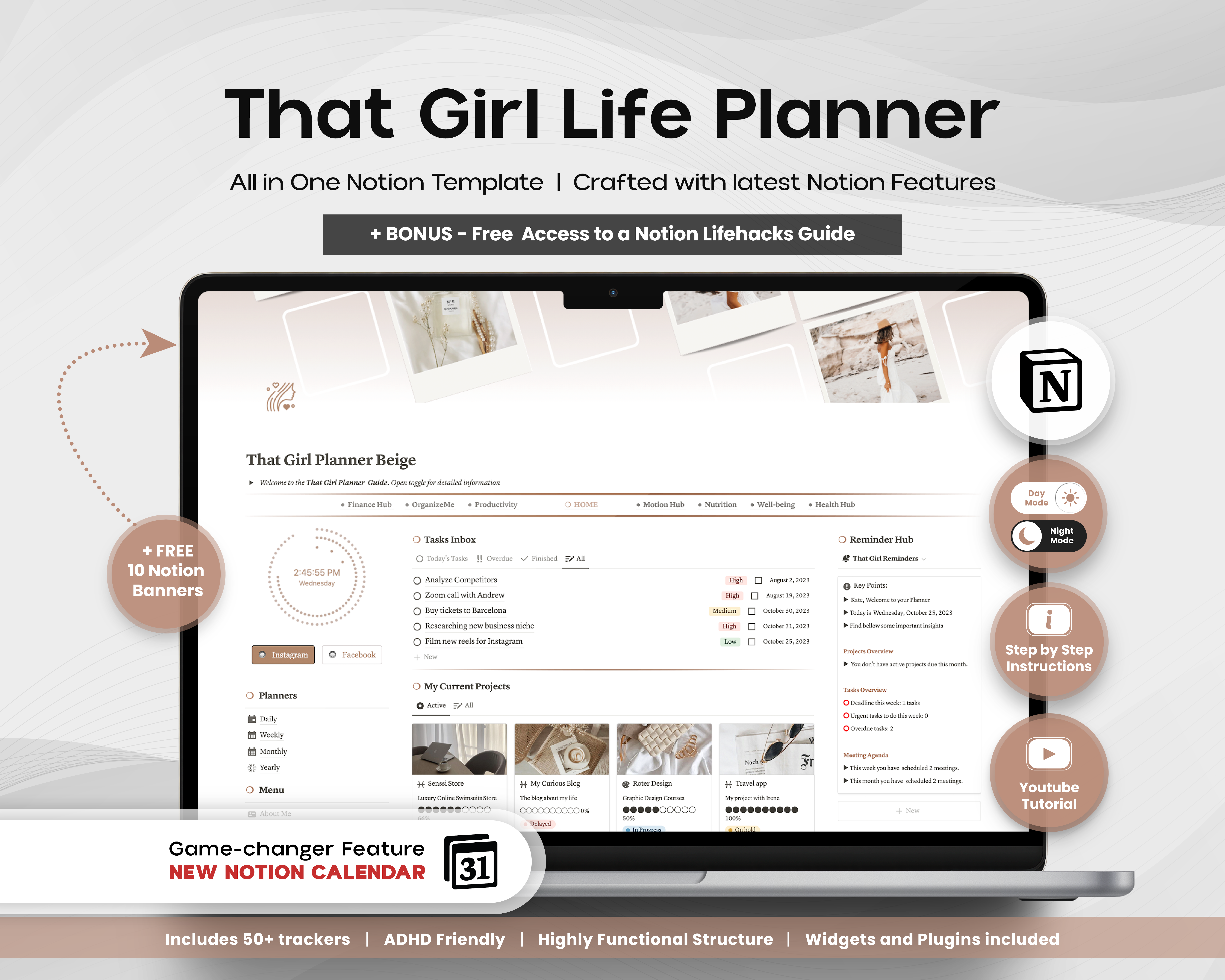 Dat Girl Planner Notion -sjabloon