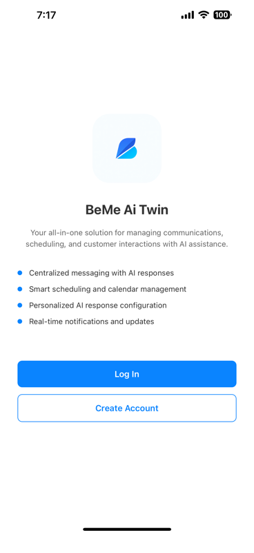 BeMe - Main product screenshot demonstrating key features and user interface
