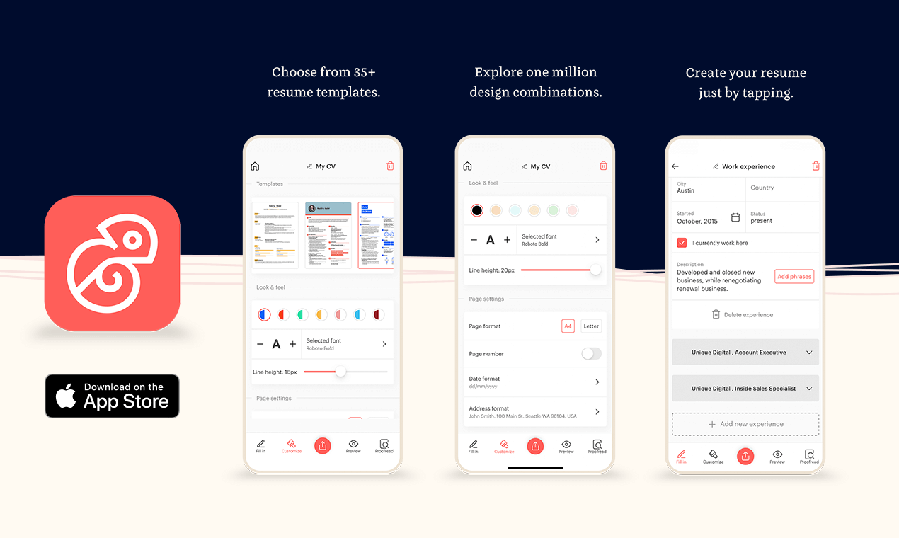 Kickresume for iPhone gallery image