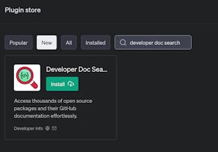 Developer Doc Search - ChatGPT plugin gallery image