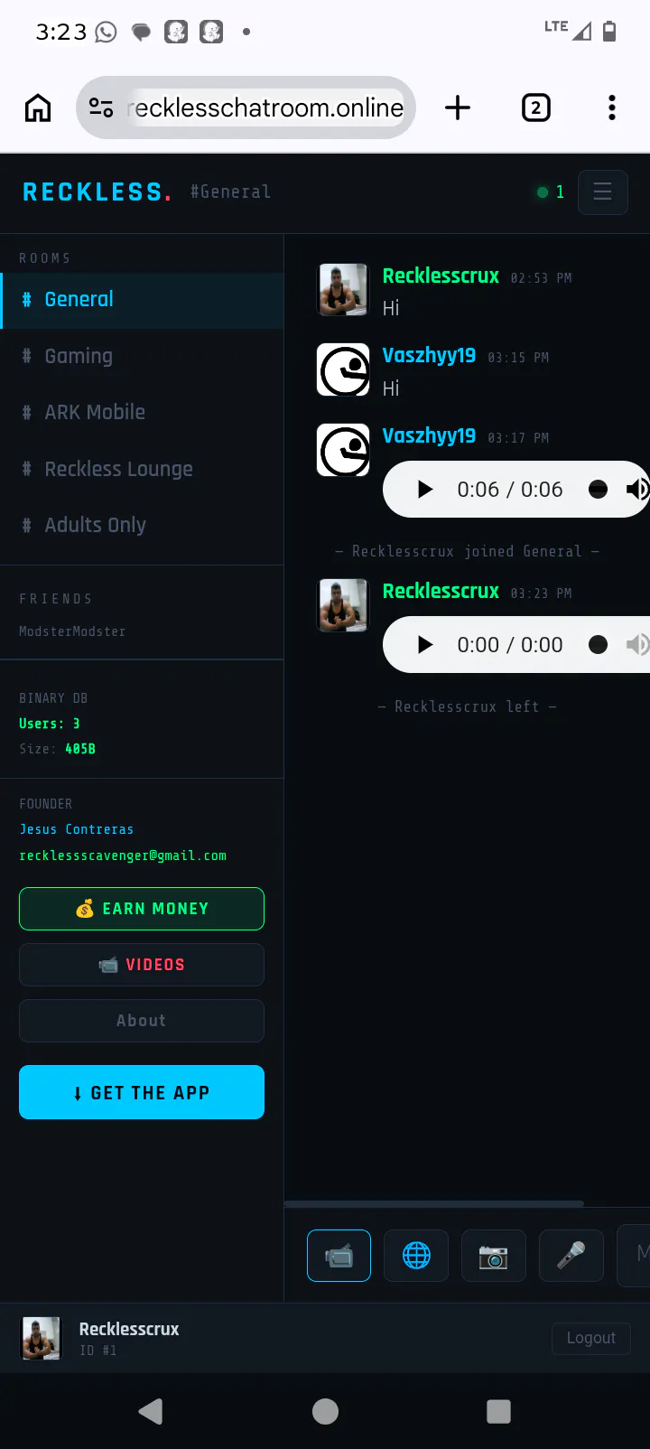 Banner del producto Reckless Chatroom