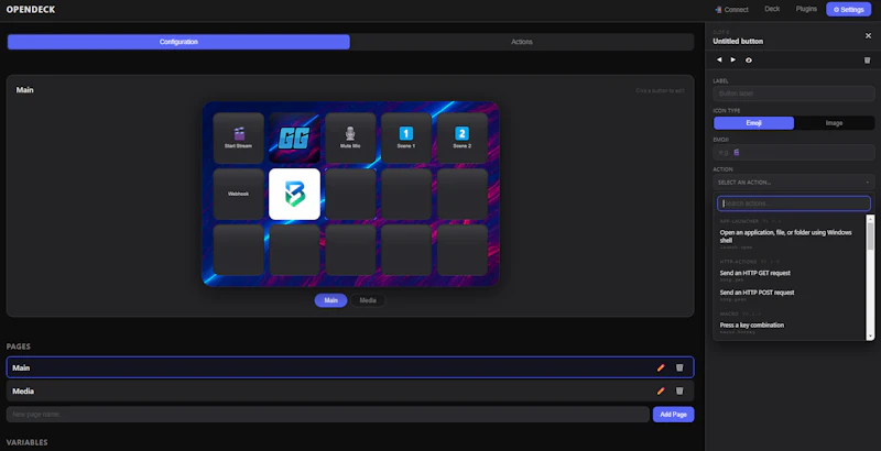OpenDeck - Open Source StreamDeck Alt screenshot 1