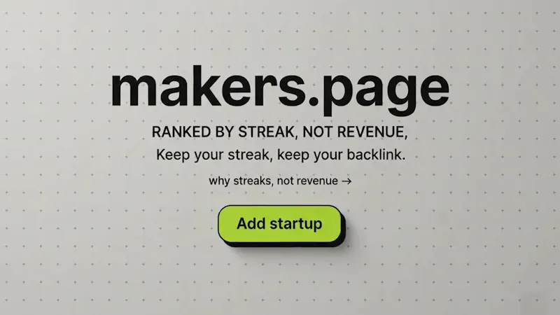 Makers Page screenshot 1 (video preview)