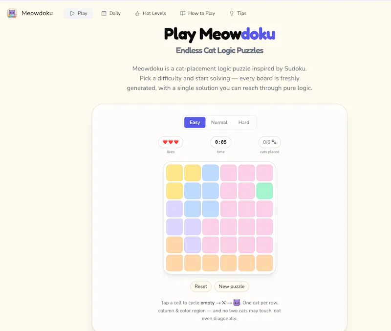 Meowdoku screenshot 2