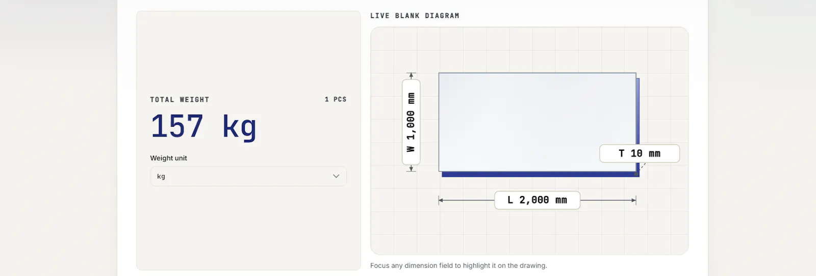 Steel Plate Weight Calculator screenshot 2