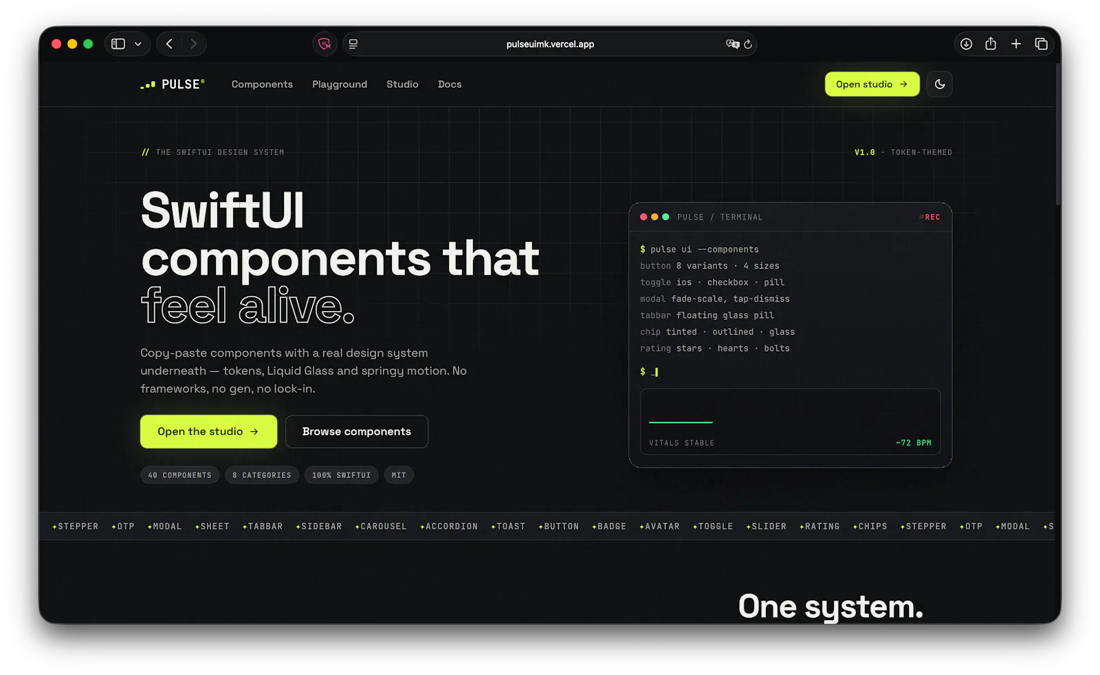 PULSE — premium SwiftUI components screenshot 2