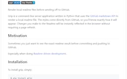 Grip -- GitHub Readme Instant Preview media 1