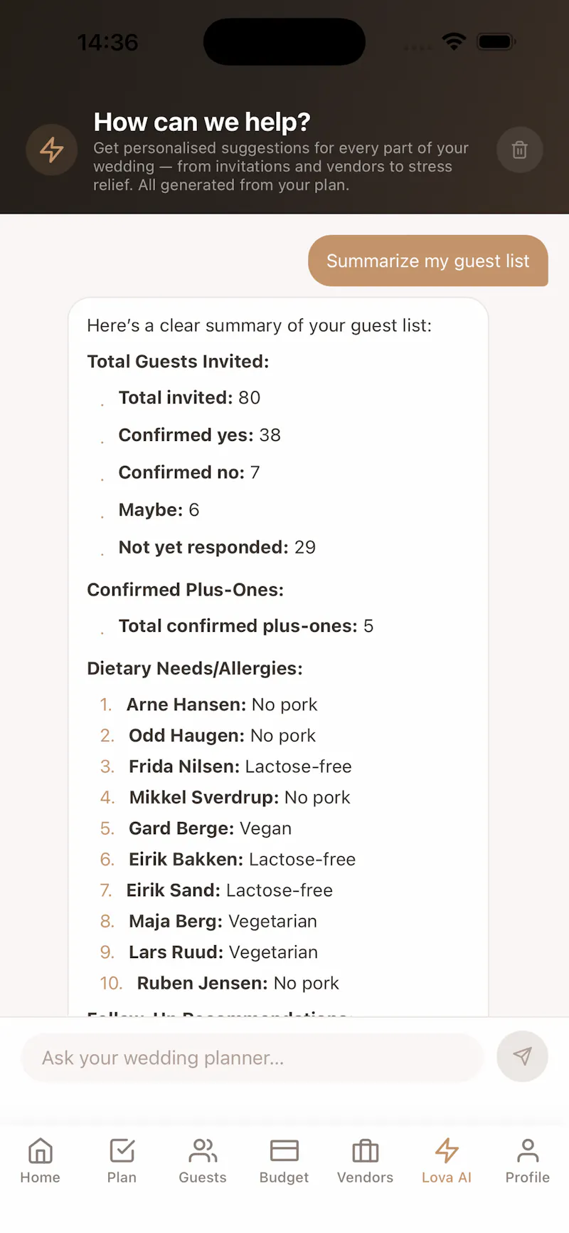 Lova Wedding Planner  screenshot 2