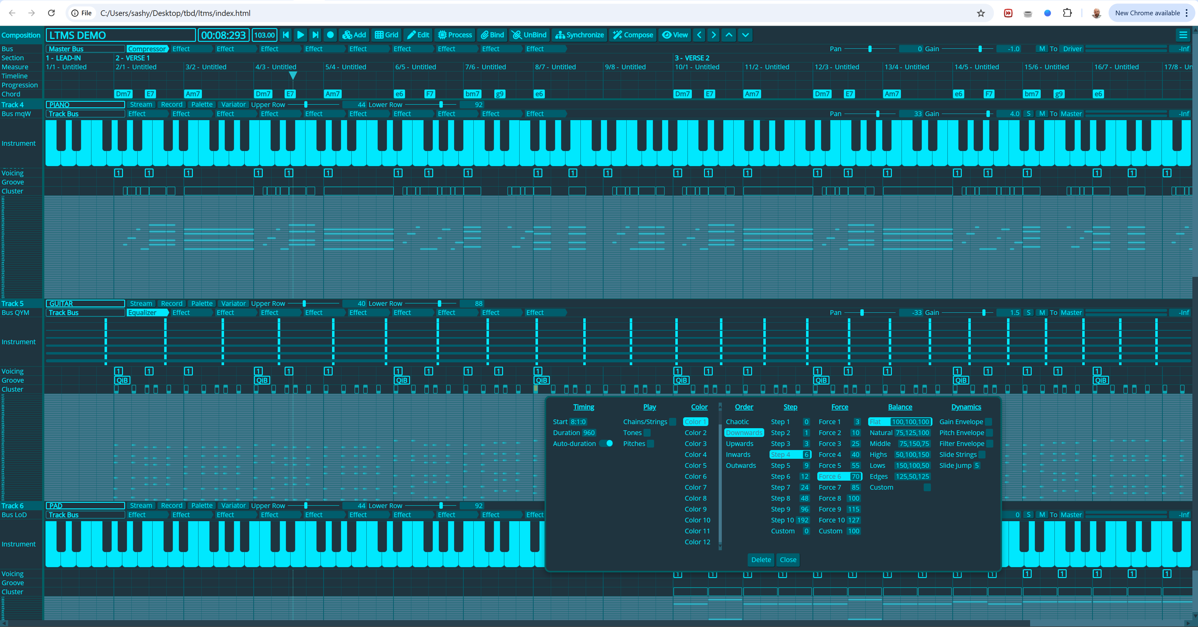 LTMS - Ultimate Arrangeur & Daw - Arrangeur, virtuelles Instrument und Auto-Komponist im Browser Medien 8