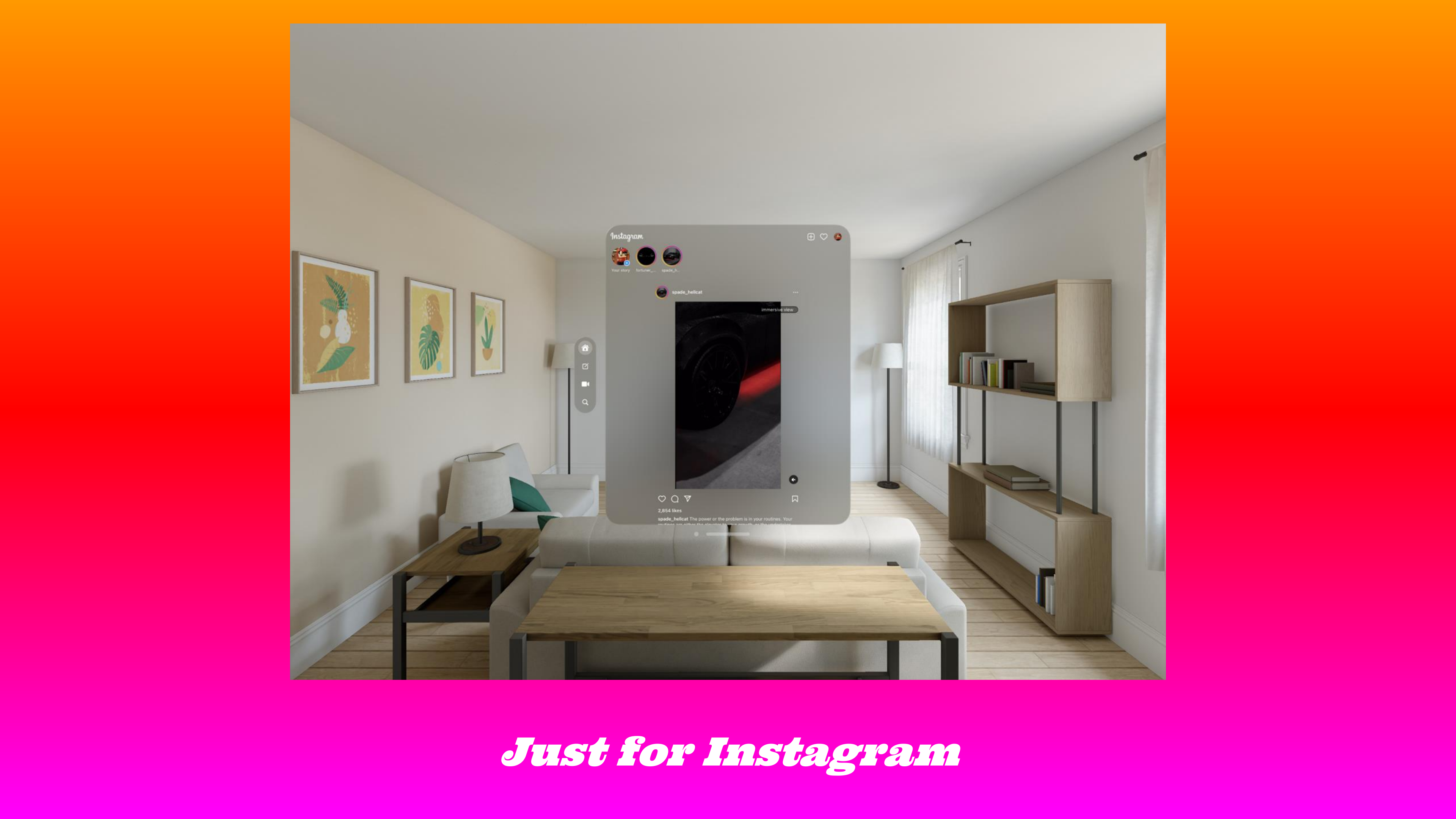 인스 타 그램 만 - Instagram의 기본적으로 UI Experience Vision Pro 앱 미디어 2