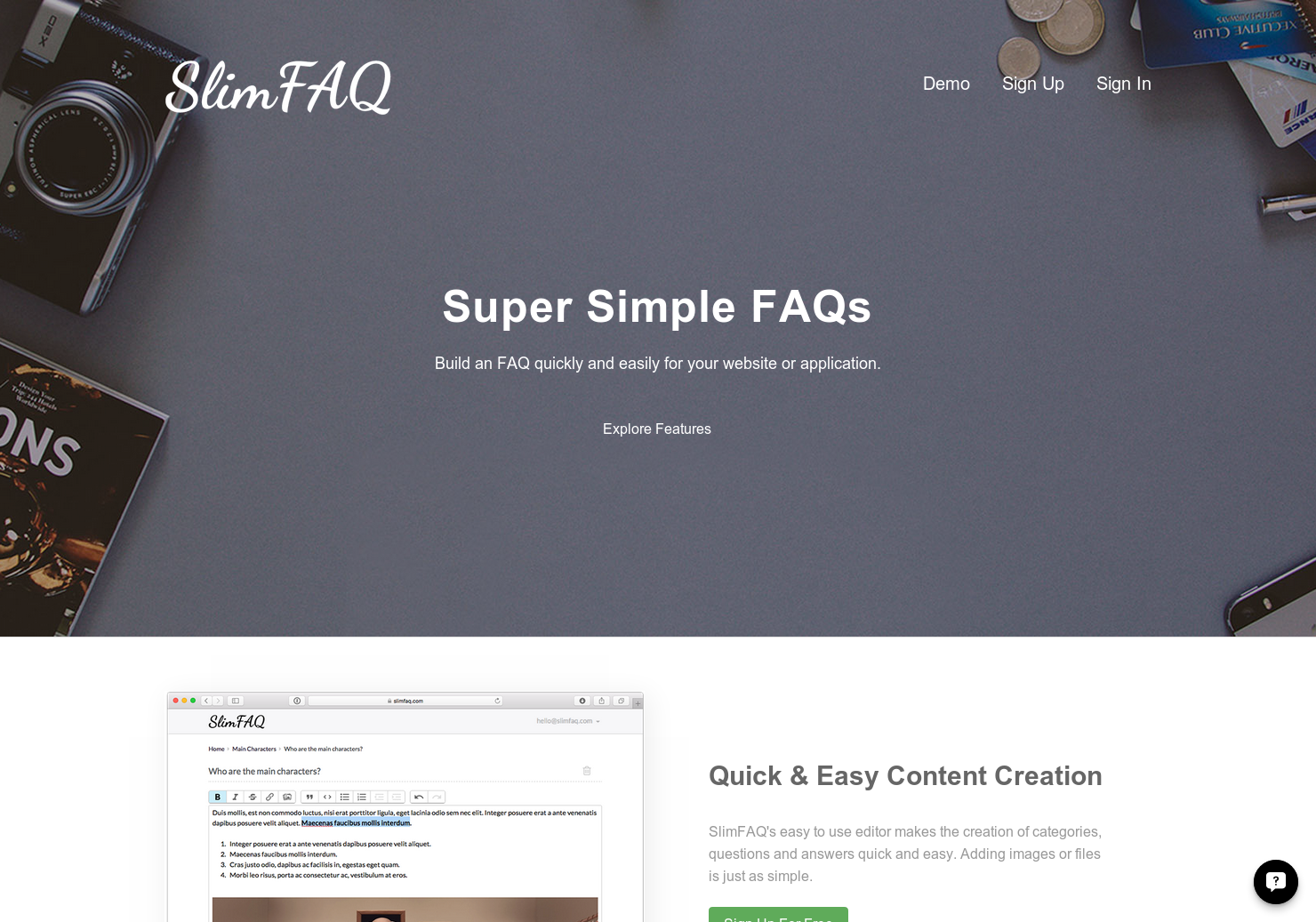 SlimFAQ gallery image