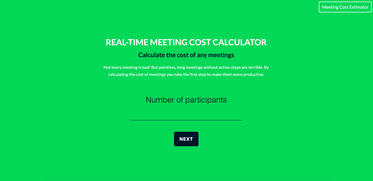 Meeting Cost Calculator gallery image
