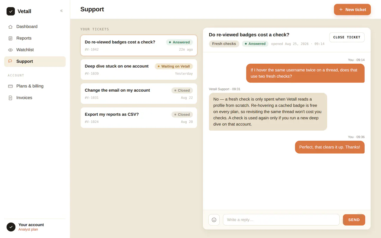 Vetall: Reddit Trust & Scam Checker gallery image