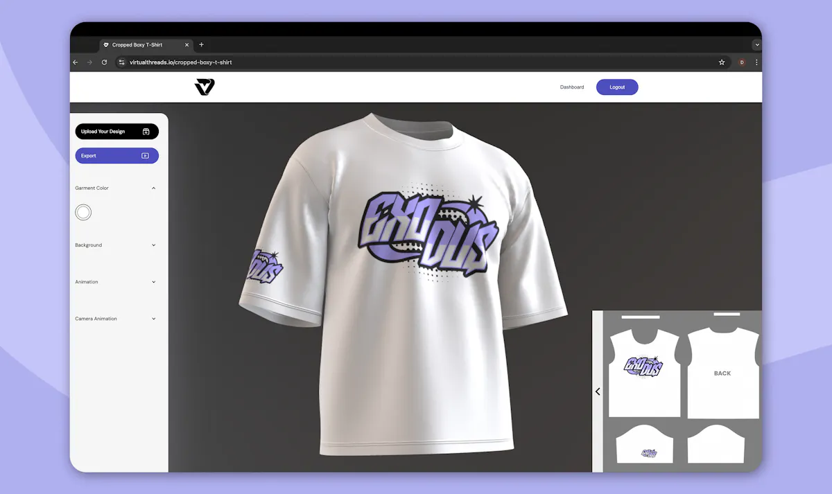 VirtualThreads - 3D Mockup Generator