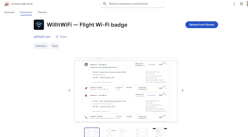 WillItWiFi —Will my flight WiFi?  screenshot 5