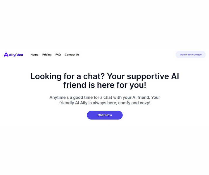 AllyChat - Main product screenshot demonstrating key features and user interface