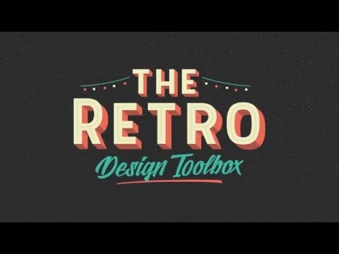 The Retro Design Toolbox: 62 fonts and 1147 Graphics